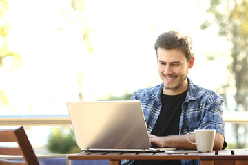 Entrepreneur man working with a laptop
