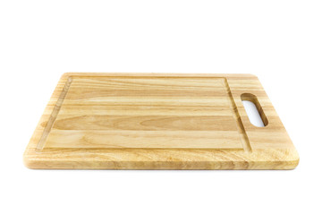 Wood block on white background