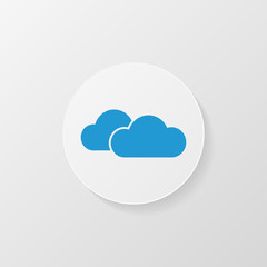 Vector icon - blue cloud in a white circle