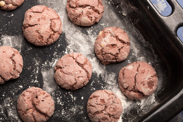 Tasty baked chocolate cookies