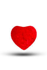 Low polygon heart shaped shadow dropdown