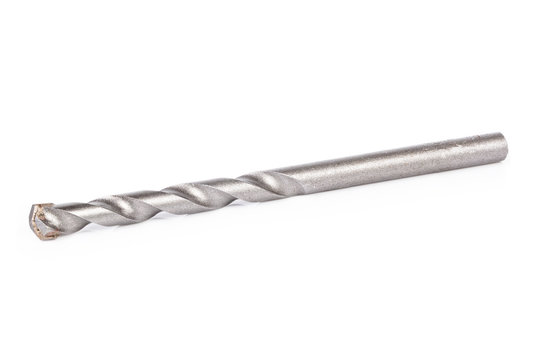 masonry drill bit for concrete isolated on white blacbground