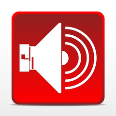 Media icon with volume-level sign.