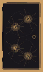 Tarot cards - back design, cosmic energy