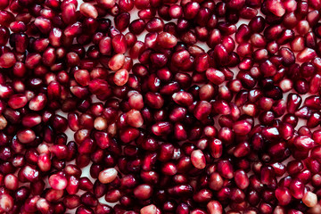 Berries of a pomegranate on a white background