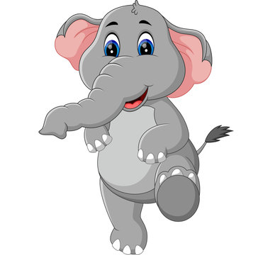 illustration of Cute elephant cartoon