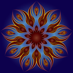 Vector contour mandala