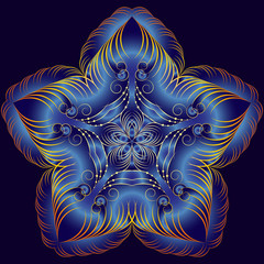 Vector contour mandala