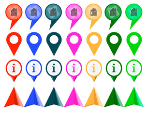 Set of vector map icon