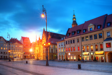 Rynek we Wrocławiu Polska,Europa.