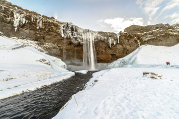 Fototapeta na wymiar Seljalandsfoss Waterfall Iceland