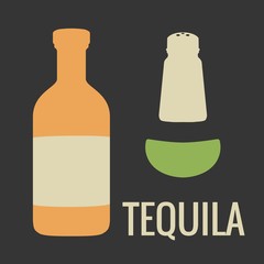 Set tequila icon. Vector flat illustration. For web, info graphics.