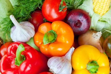 Fresh vegetables background