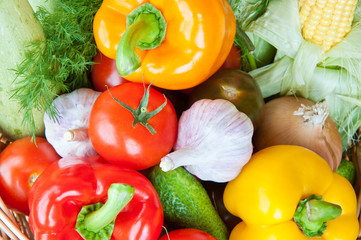 Fresh vegetables background