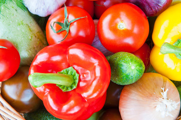 Fresh vegetables background