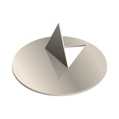 Metal pushpin icon, realistic style 