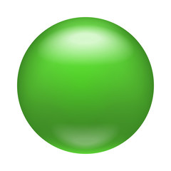 Glossy green badge, magnet icon, realistic style