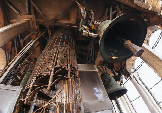 Huge Bells Inside San Marco Campanile