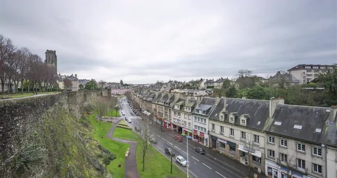4K Timelapse Sequence of Saint-Lo, France - Rue Torteron