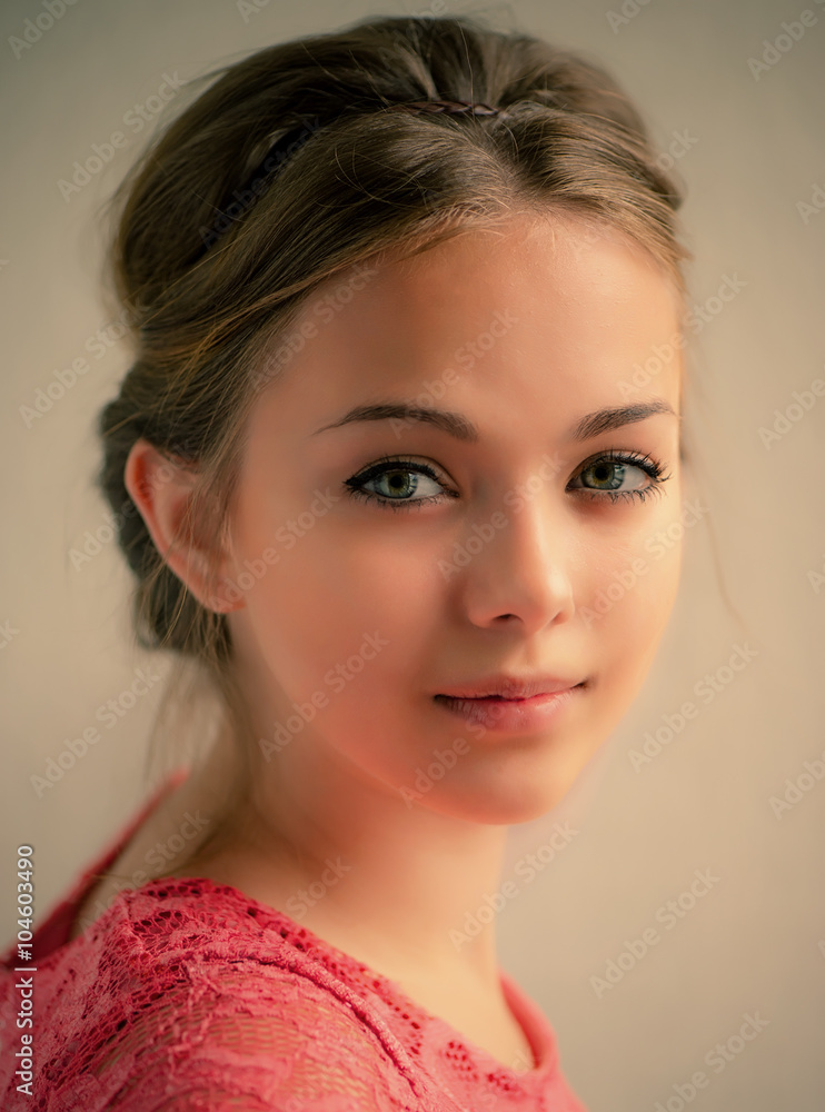 Canvas Prints young beautiful girl