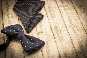 Bow tie and handkerchief