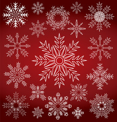 Naklejka na ściany i meble white decorative snowflake symbol vector