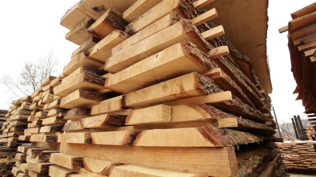 sawmill bark boards storage wood