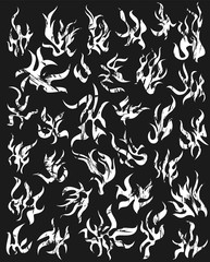 fire flame element silhouette vector illustration