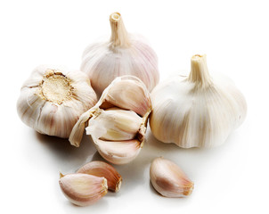 Garlic isolated on white
