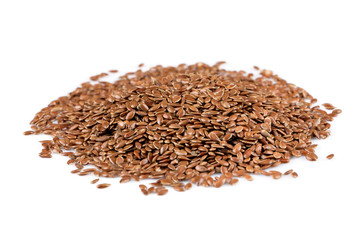flax seeds isolated on white