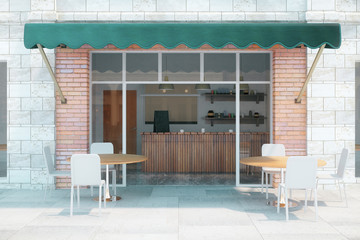 Cafe exterior front