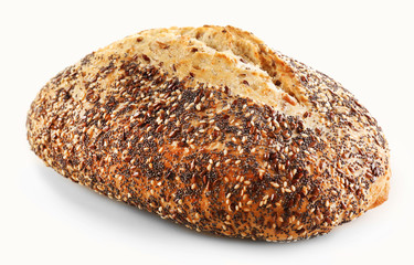 Bread isolated on white