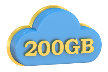 Cloud Storage 200 GB concept