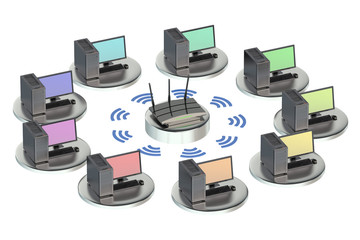 networking computing concept with router