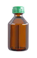 Medicine glass bottle, isolated on white