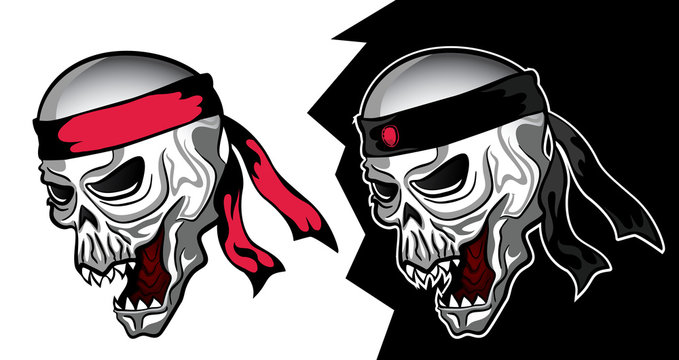 pirate horror skull graphic vector illustration