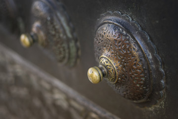 Detail From The Entrance Door Of Sultanahmet Mosque, Istanbul, Turkey