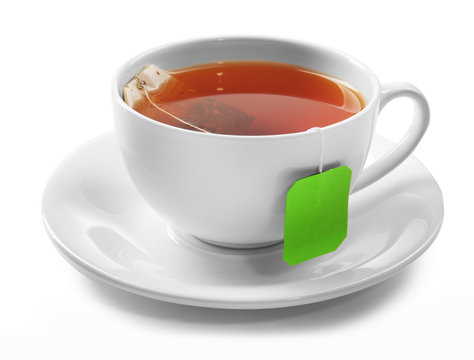 Fototapeta Cup of tea isolated on white background