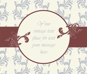 Invitation card with vintage classic ornaments. Vector