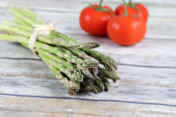 Fresh green asparagus