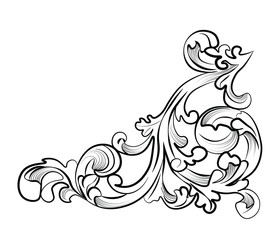 Royal classic ornament element isolated. Vector