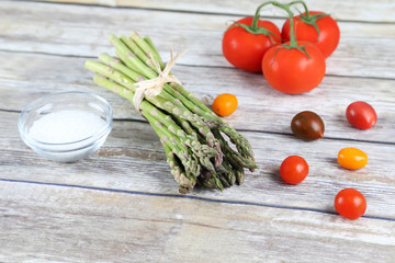 Fresh green asparagus