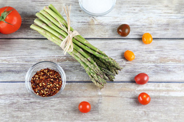 Fresh green asparagus