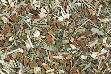 Tea mixture of herbs and spices on the basis of green Rooibos, b