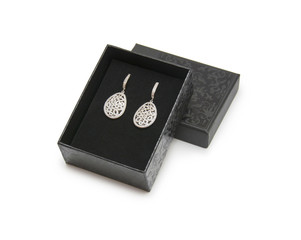 Luxury earrings in box