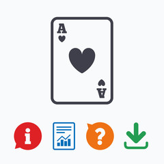 Casino sign icon. Playing card symbol