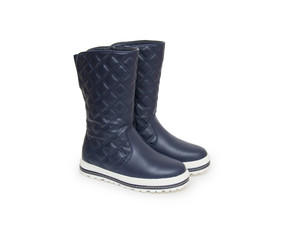 Stylish boots isolated on white