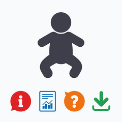 Baby infant sign icon. Toddler boy symbol.