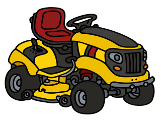 Yellow mower / Hand drawing, vector illustration - 104614456