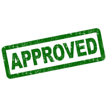 Approved Stamp Isolated on white background.
